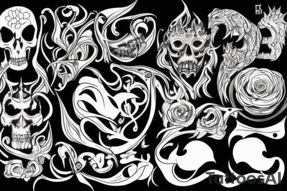 dark evil lover tattoo idea