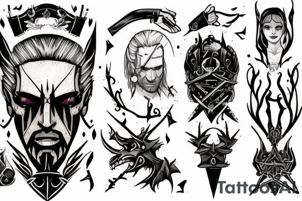 the witcher 3 magic signs on hand tattoo idea