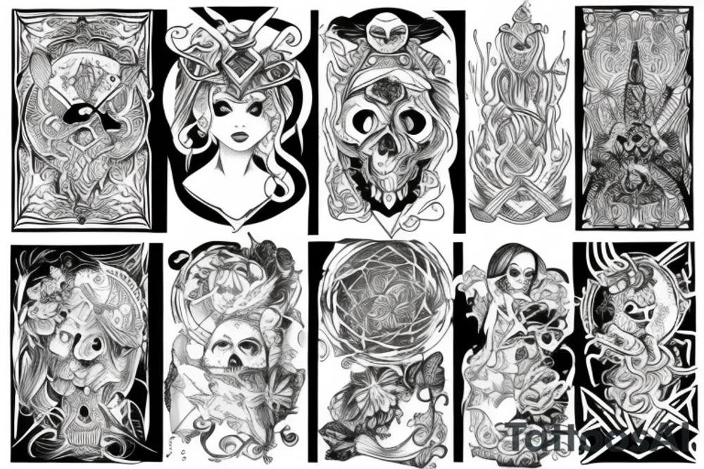 Mystical gloomy tattoo idea