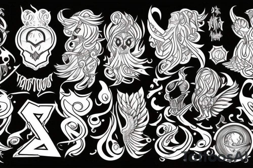 Mystical gloomy tattoo idea