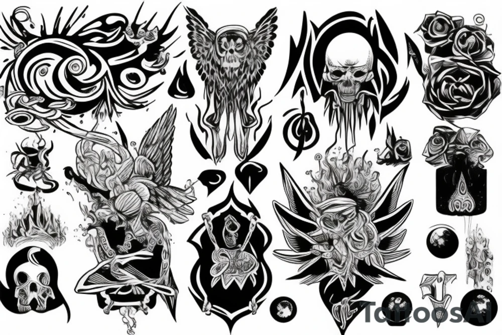 Mystical gloomy tattoo idea