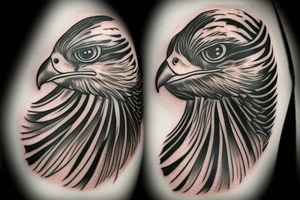 falcon front view tattoo idea