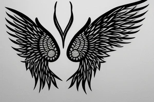 minimal wings tattoo idea