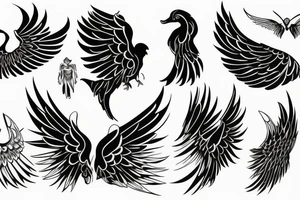 minimal wings tattoo idea