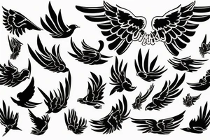 minimal wings tattoo idea