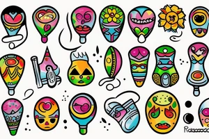 cute maracas tattoo idea