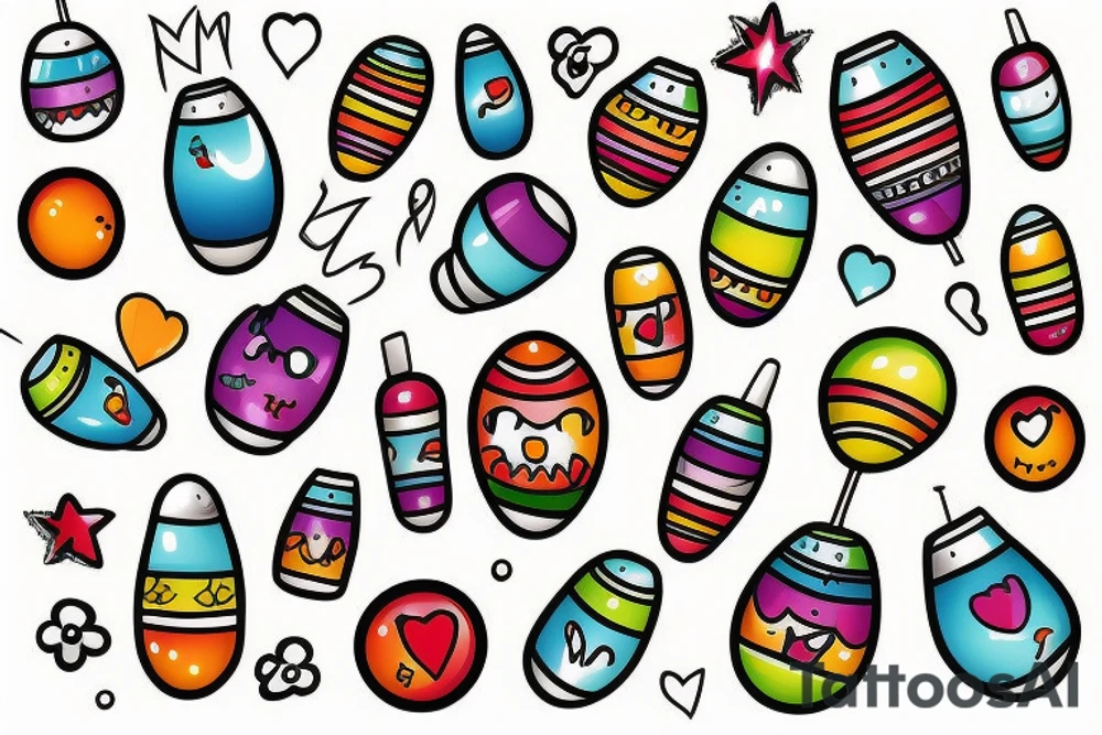 cute maracas tattoo idea