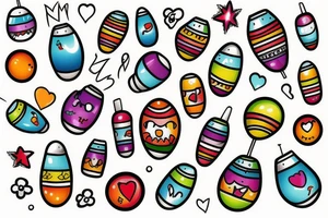 cute maracas tattoo idea