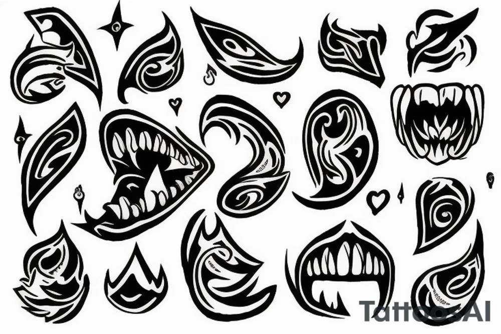 tongues of fire tattoo idea