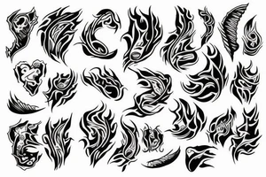 tongues of fire tattoo idea