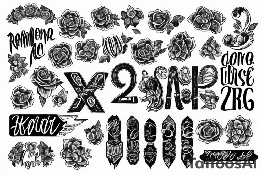 typography of "remember this" with an iconic symbol tattoo idea