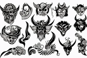 A devil and a woman tattoo idea