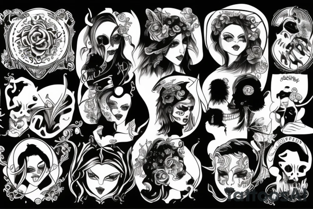 A devil and a woman tattoo idea