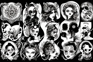 A devil and a woman tattoo idea