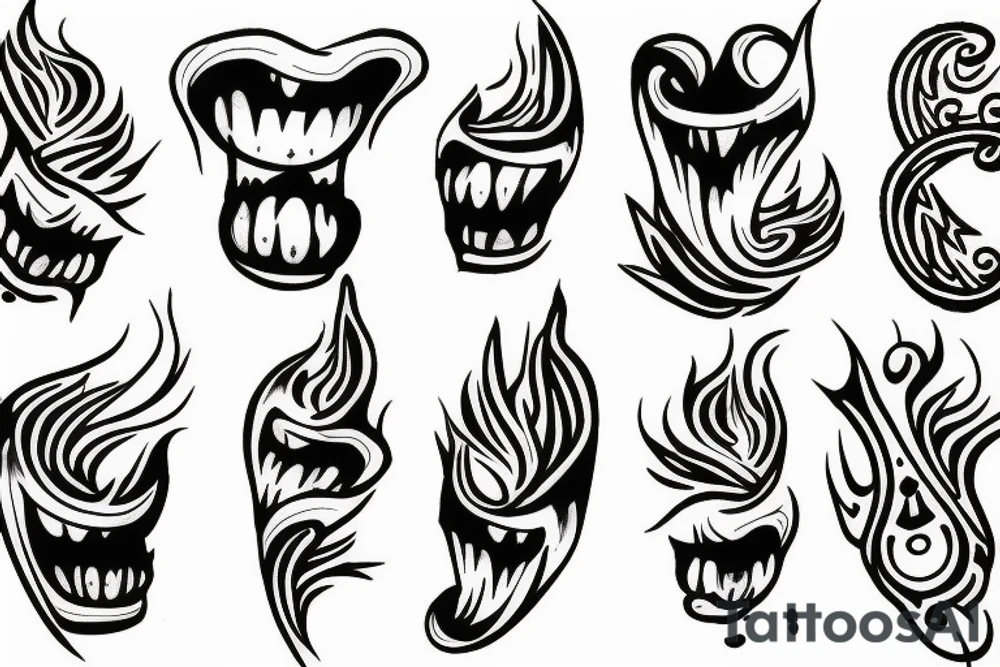tongues of fire tattoo idea
