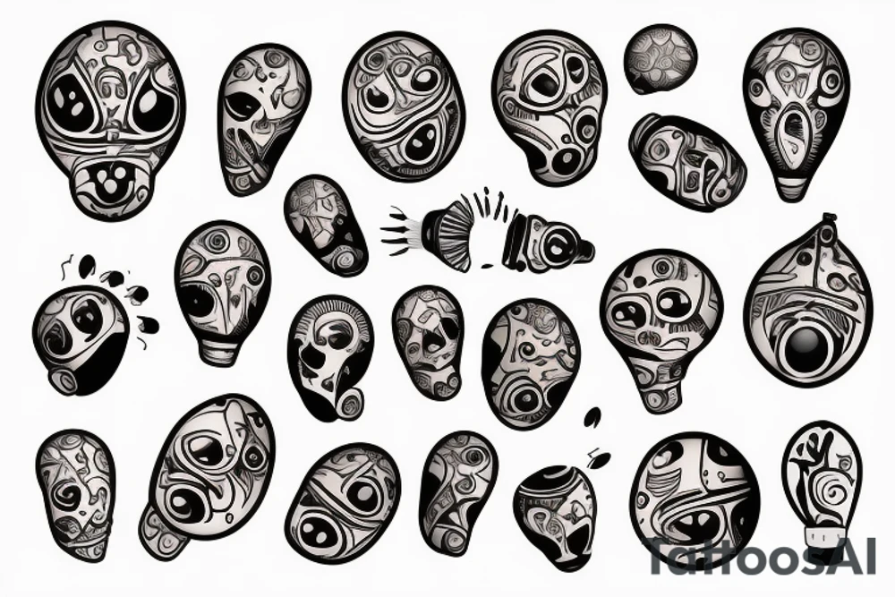 cute maracas tattoo idea