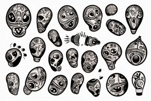 cute maracas tattoo idea