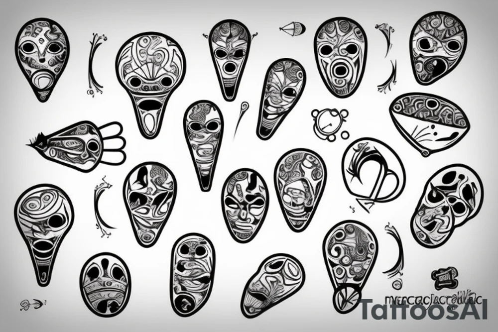 cute maracas tattoo idea