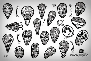 cute maracas tattoo idea