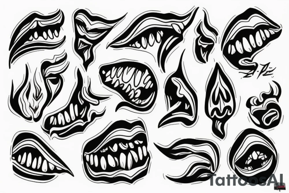 tongues of fire tattoo idea