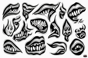 tongues of fire tattoo idea