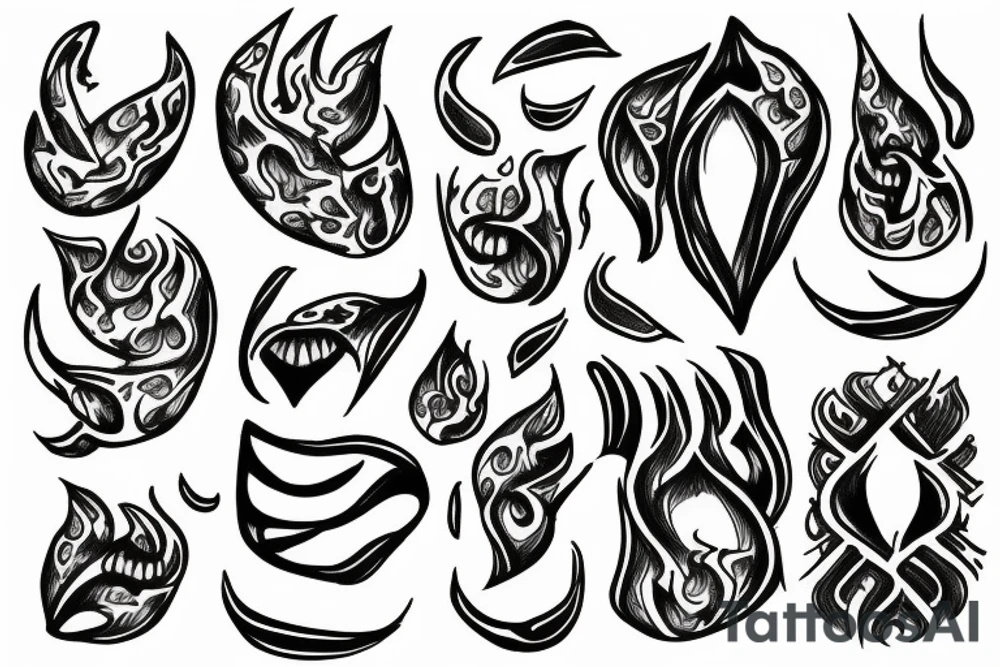 tongues of fire tattoo idea