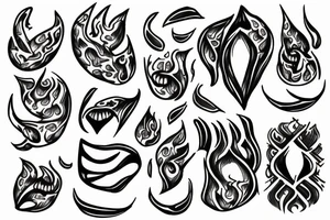 tongues of fire tattoo idea