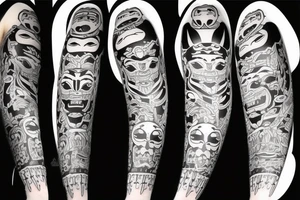 Oni mask tattoo idea