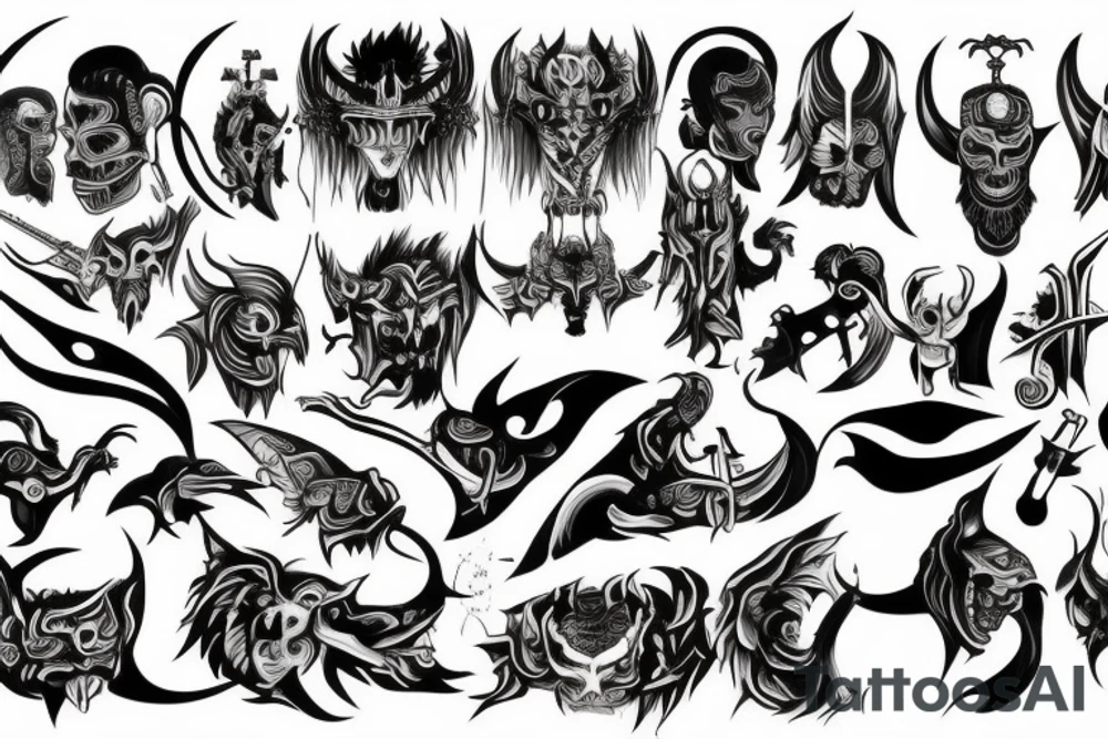 Demon with the sword tattoo idea
