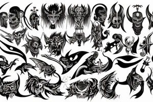 Demon with the sword tattoo idea