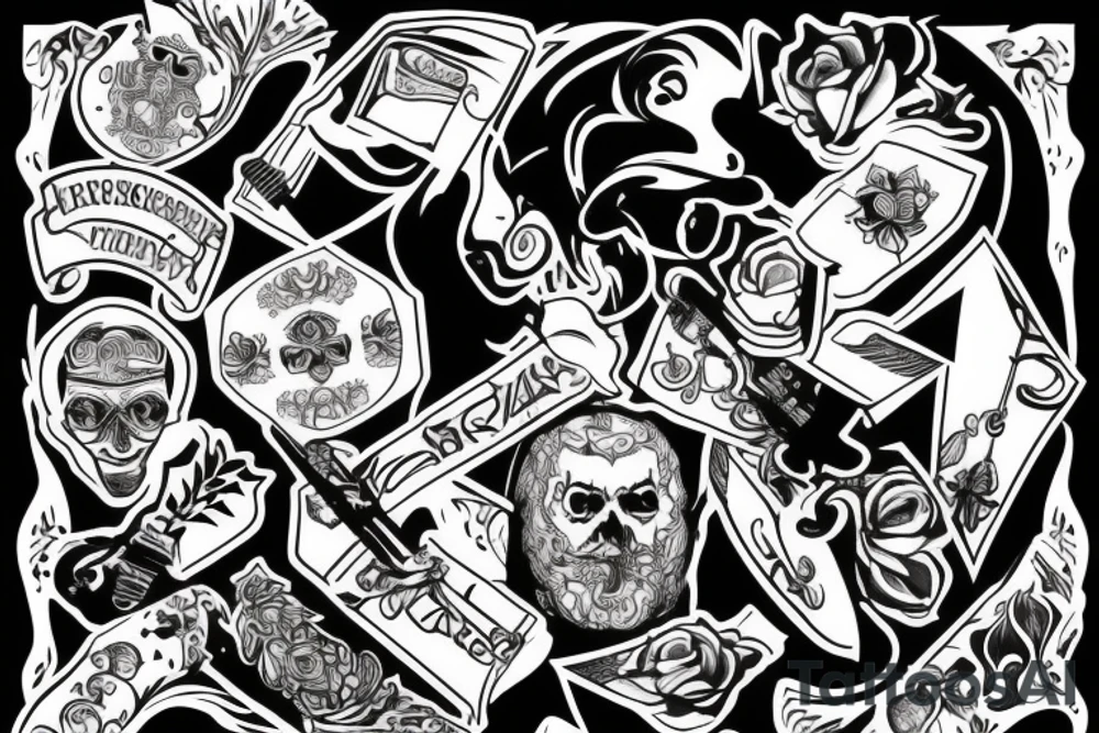 Russian criminal style tattoo tattoo idea