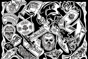 Russian criminal style tattoo tattoo idea