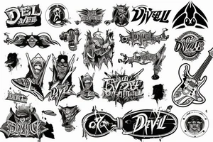 Devil guitar skateboard tattoo idea