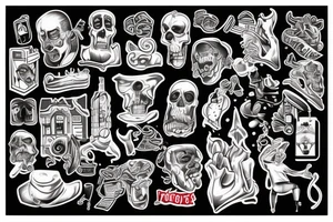 a man in with bad life conditions in the streets of town tattoo idea