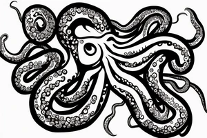 Mysteries octopus tattoo idea