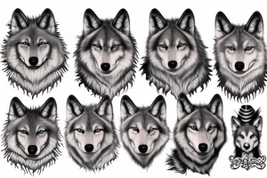 Wolves pack in circus tattoo idea