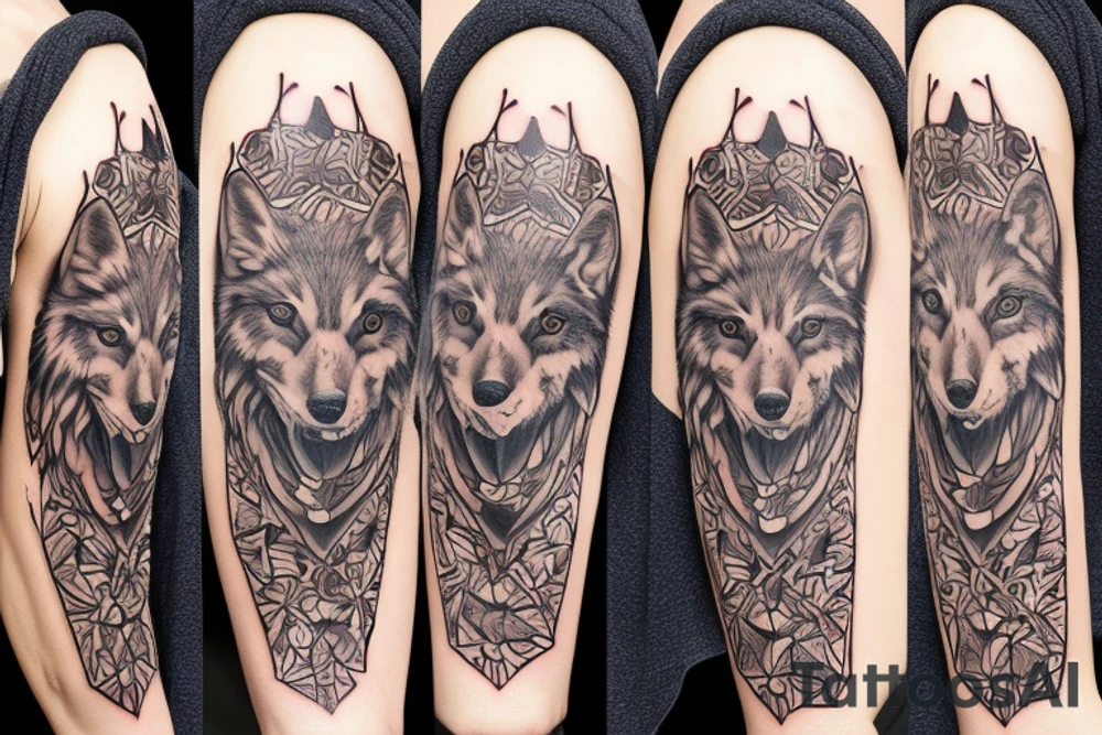 Wolves pack in poncho tattoo idea