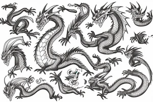 Dragon with Bitcoin tattoo idea