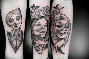best friend couple tatoo tattoo idea