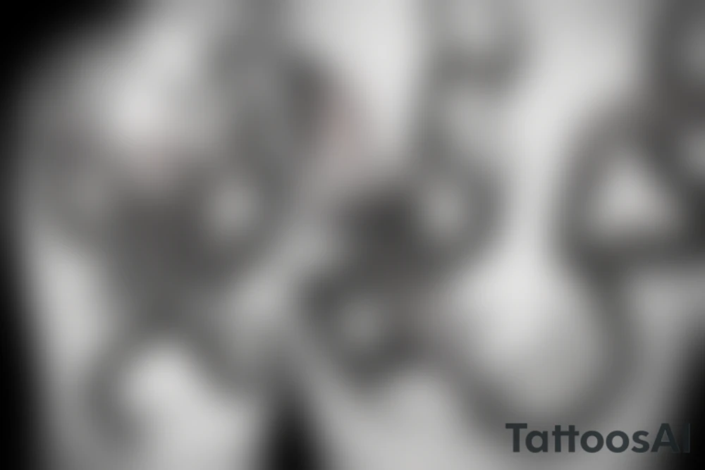 Mysteries octopus entangling a majestic deer tattoo idea