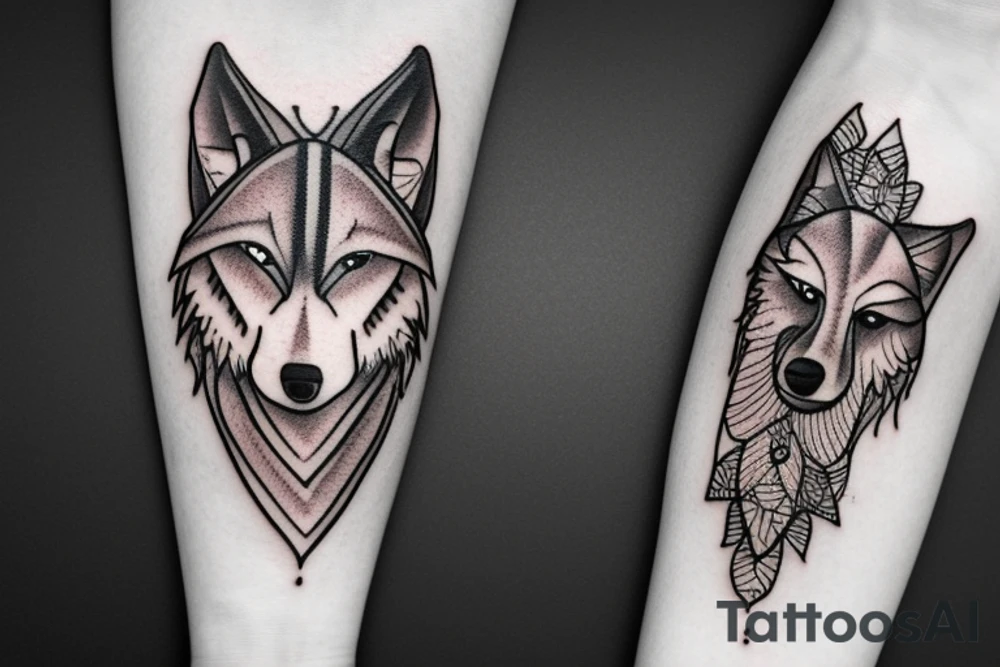 Wolf in poncho tattoo idea