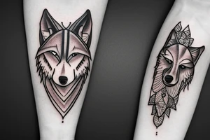 Wolf in poncho tattoo idea