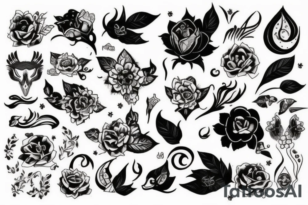 از جمجمه حیوانات استفاده شود tattoo idea