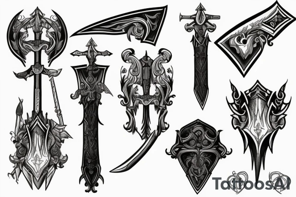 A sword with broken blade tattoo idea