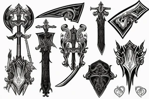 A sword with broken blade tattoo idea