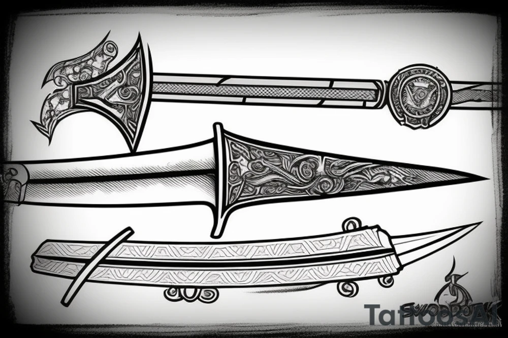 A sword with broken blade tattoo idea