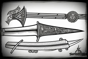 A sword with broken blade tattoo idea