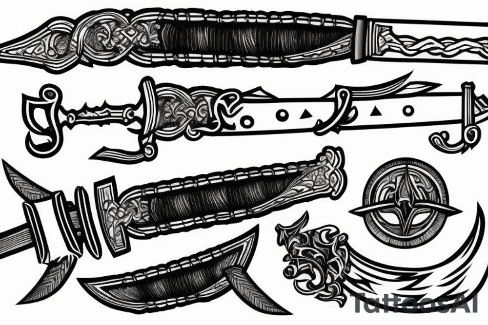 A sword with a broken blade tattoo idea