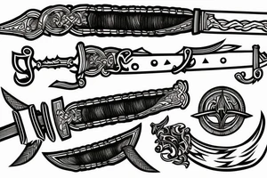 A sword with a broken blade tattoo idea