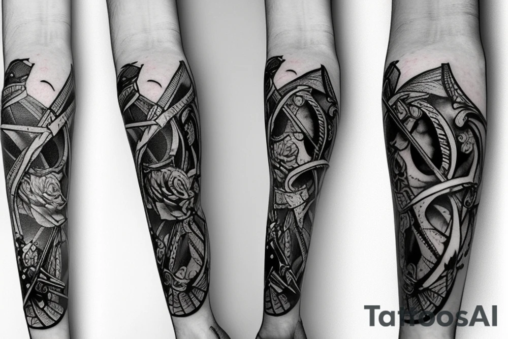 A sword with a broken blade tattoo idea